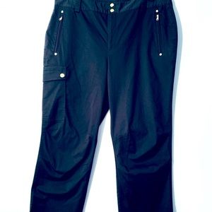 L-Ralph Lauren Active black pants with gold zipper
